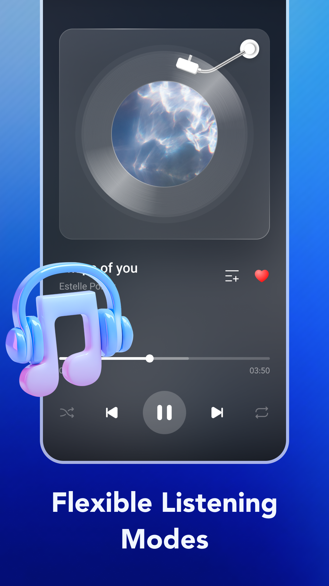 Echo flexible listening modes screen