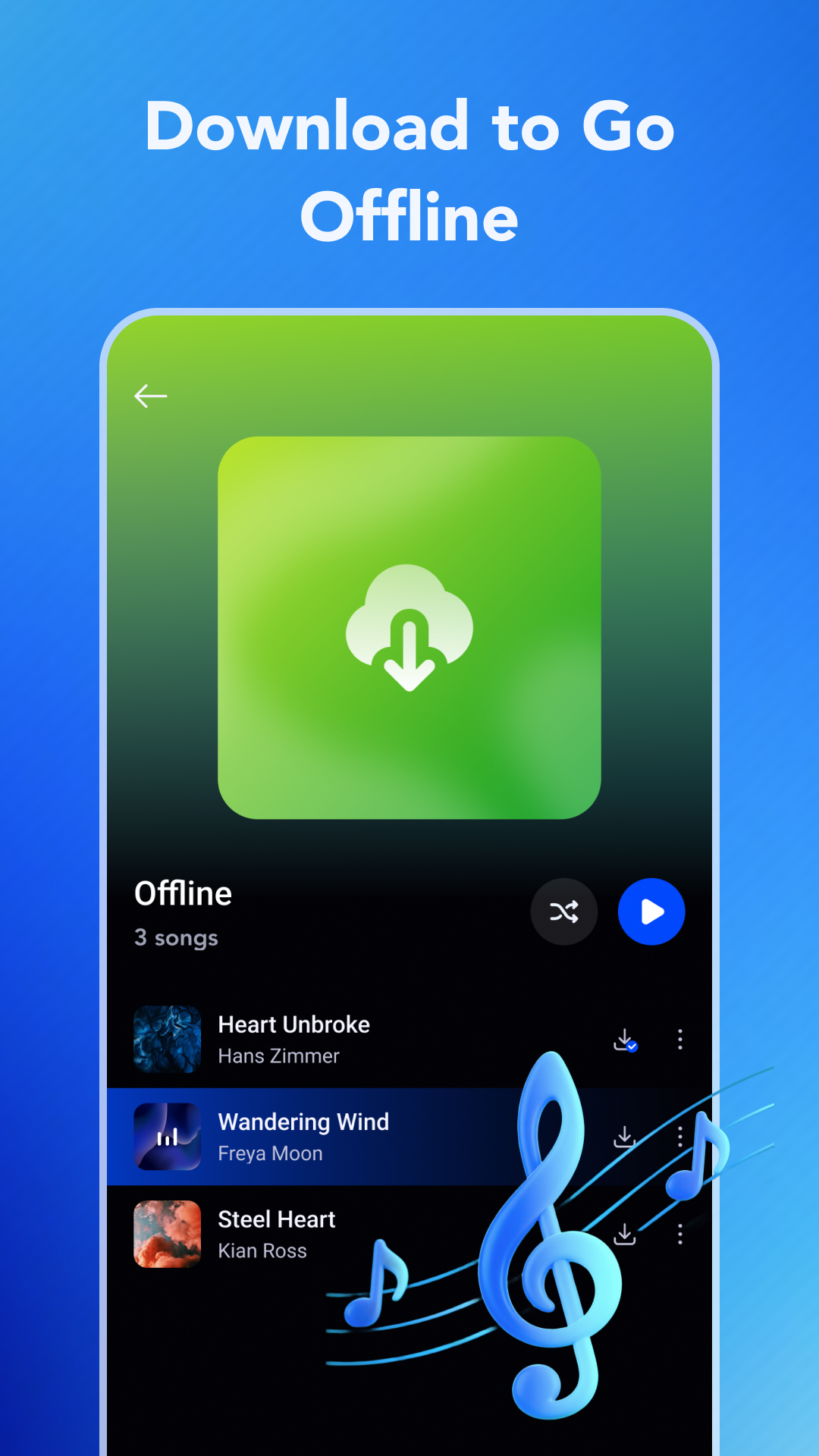 Echo offline download screen